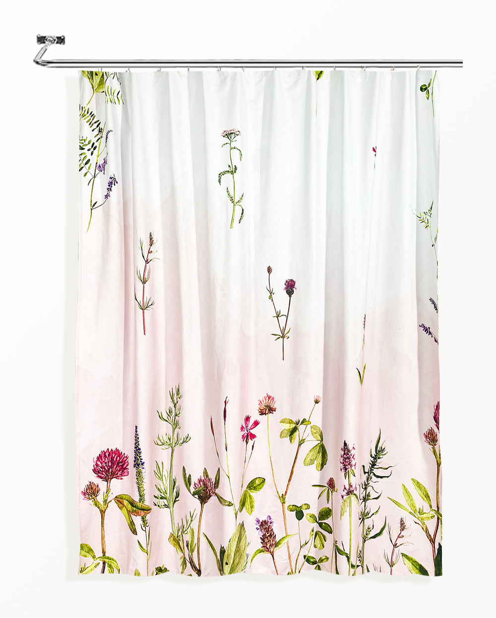 Floral Shower Curtains, White Shower Curtain With store Flowers, Watercolor Flowers Shower Curtain, Small Flowers