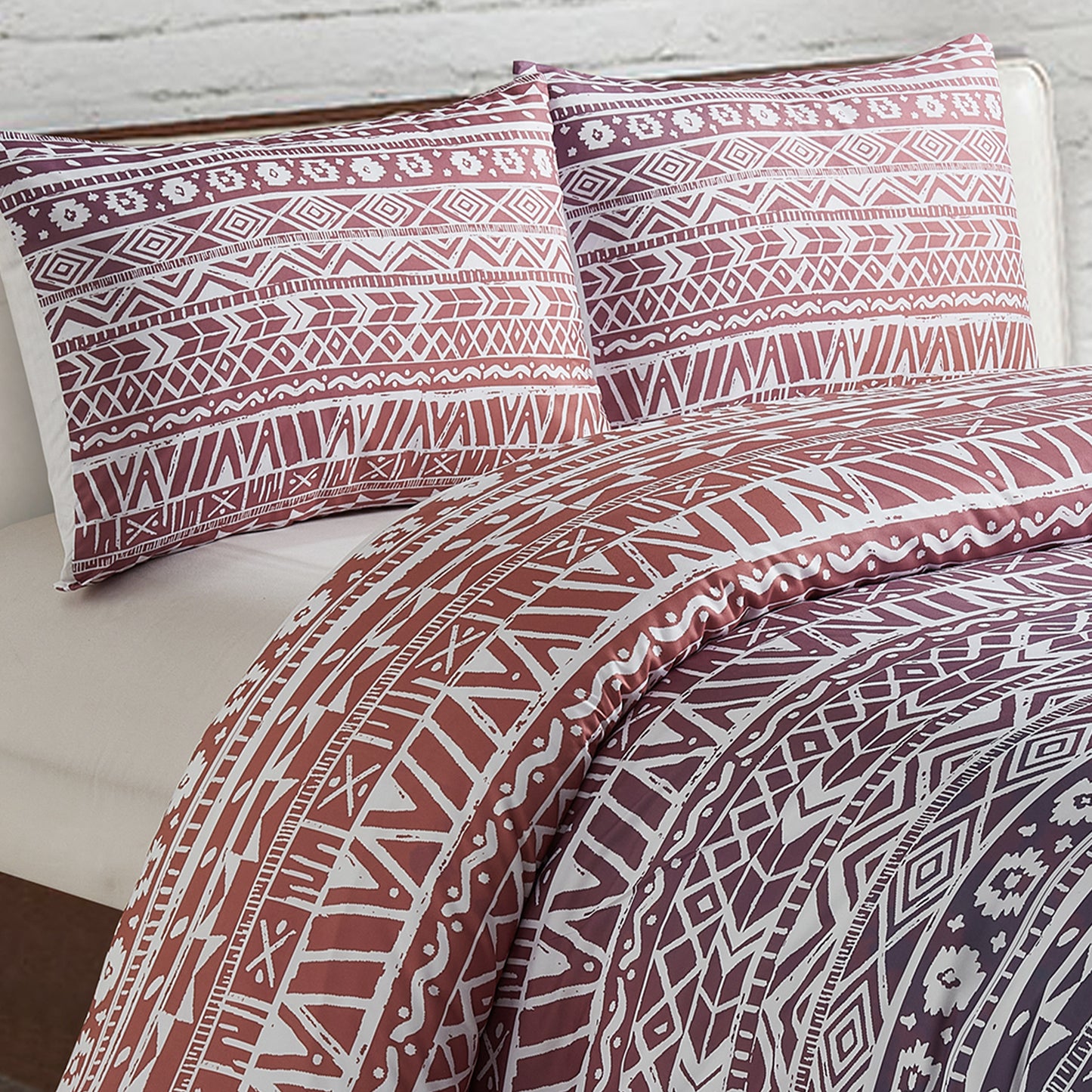 Style Quarters 3PCS Boho Duvet Cover Queen Includes 1 Duvet Cover + 2 Shams Gradient Boho Duvet Cover Queen