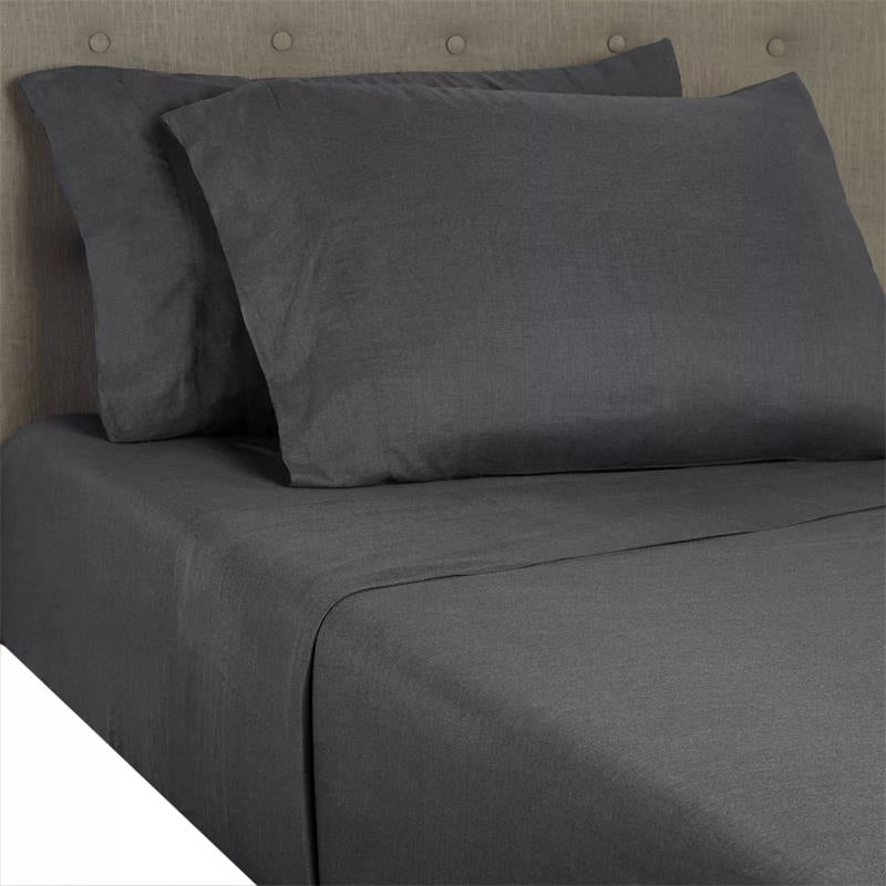 Charcoal Heather- Soft and Cozy Viscose Bamboo 4 Pcs Sheet Set