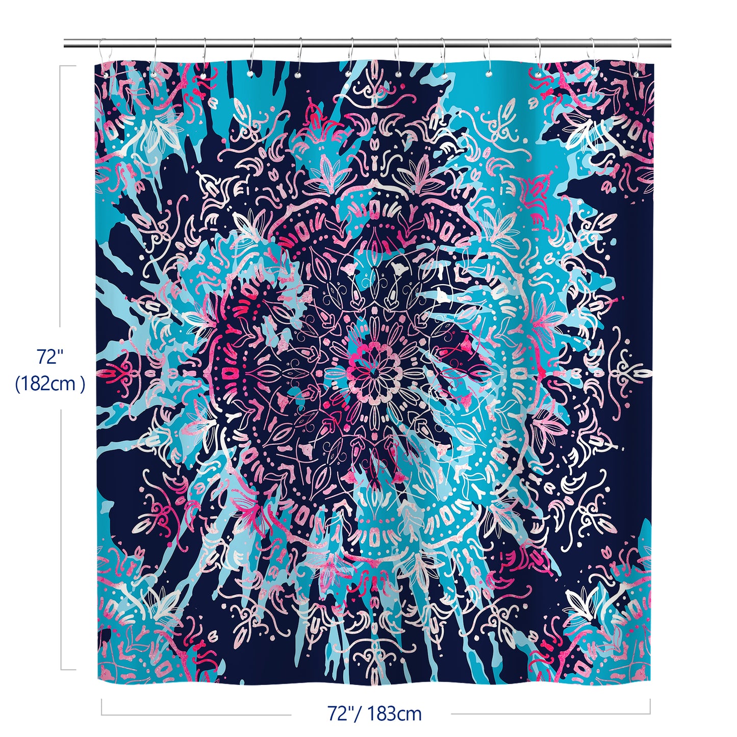 Style Quarters Shower Curtain-Blue Shower Curtain 72x72 Inch Bath Curtain Design Shower Curtain Flower Shower Curtain Fabric Shower Curtain Fashion Shower Curtain Western Shower Curtain