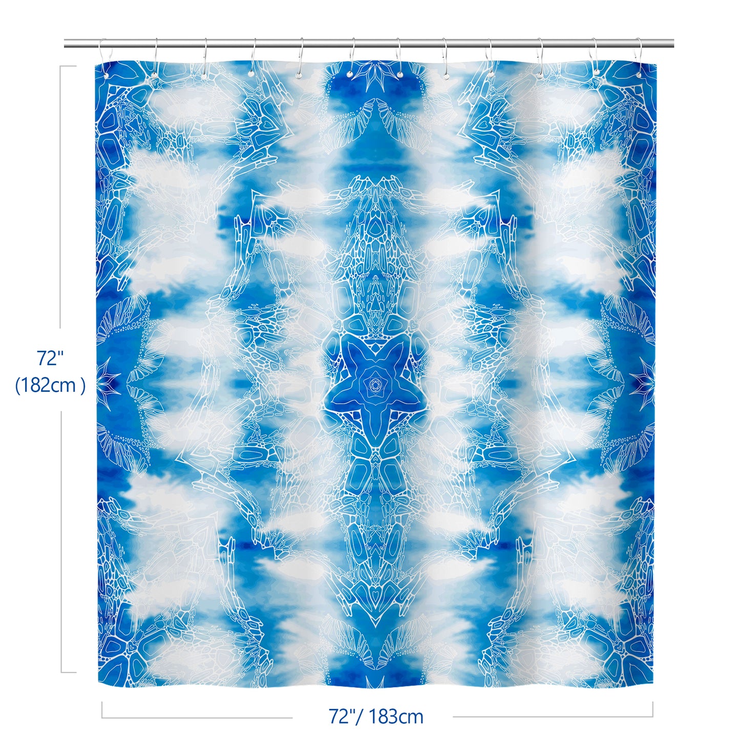 Style Quarters Shower Curtain-Blue Shower Curtain 72x72 Inch Bath Curtain Design Shower Curtain Flower Shower Curtain Fabric Shower Curtain Fashion Shower Curtain Western Shower Curtain