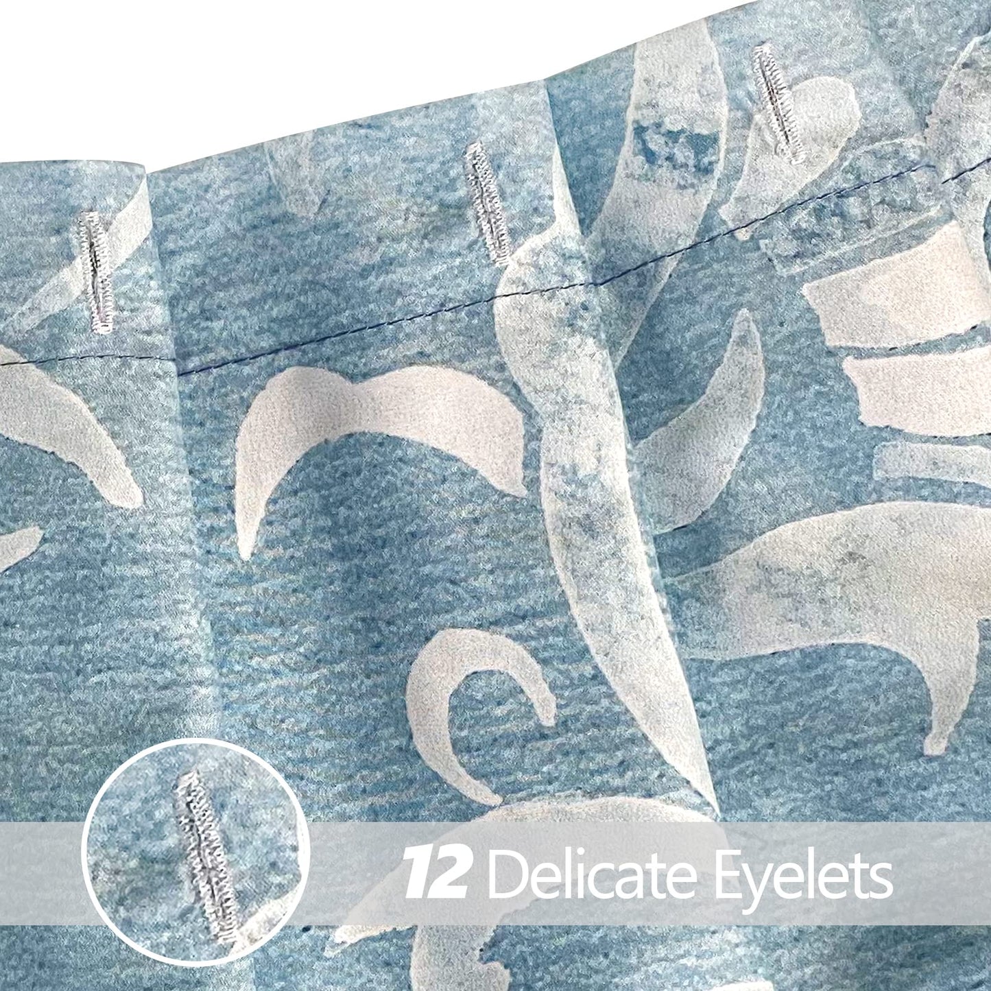 Blue Shower Curtain-White Shower Curtain Cute Shower Curtains for Bathroom Fabric Shower Curtain 72x72 Inch Shower Curtain Boho Shower Curtain Floral Shower Curtain - Style Quarters
