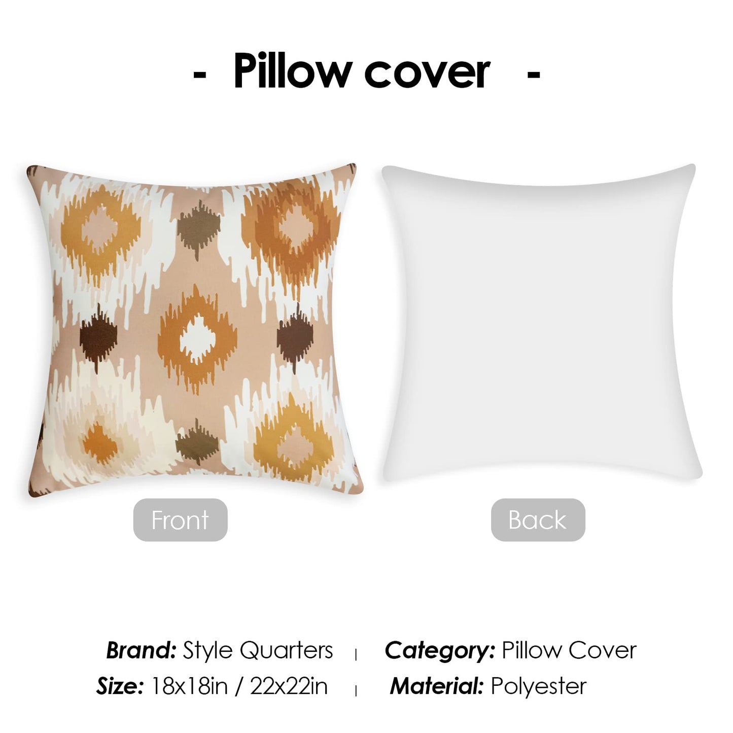 Brown Bird throw pillow covers set of 4 decorative cushion covers