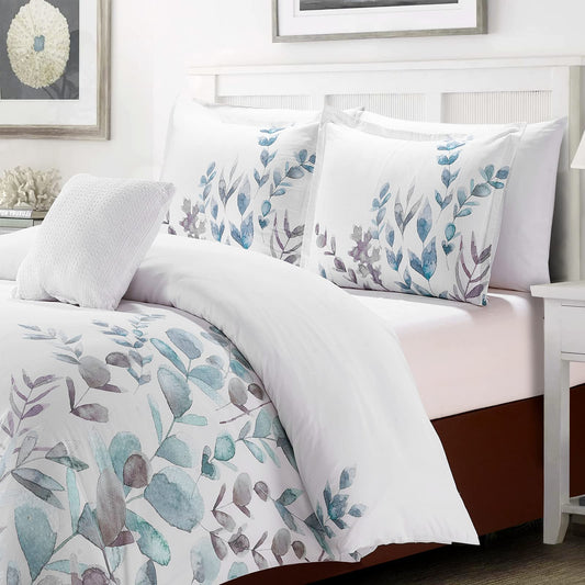 Green Duvet Cover,  3 Pcs Duvet Cover, 100% Cotton Duvet Cover, Include 1 Duvet Cover and 2 Pillow Shams - Style Quarters