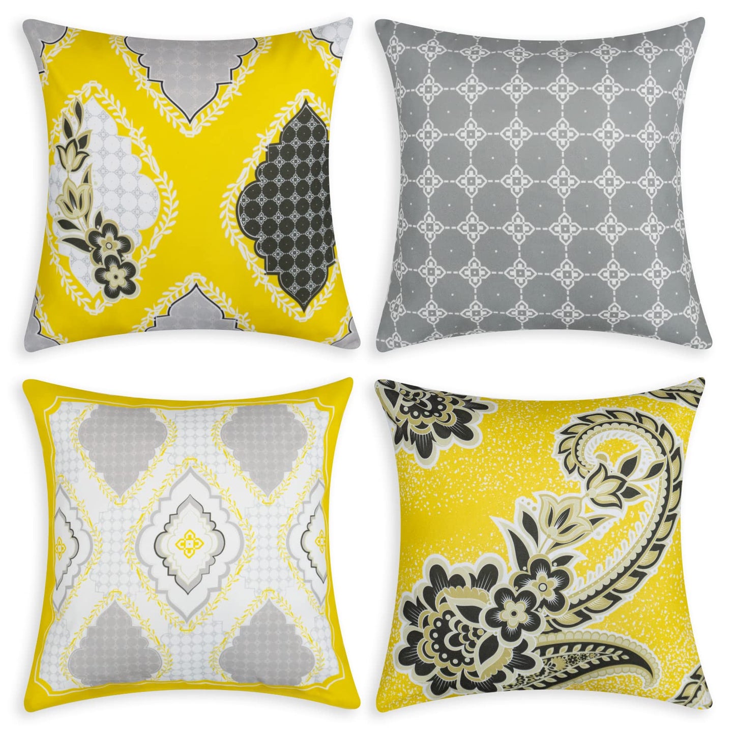 Decorative Throw Pillow Covers Set of 4 Square Cushion Case with zipper