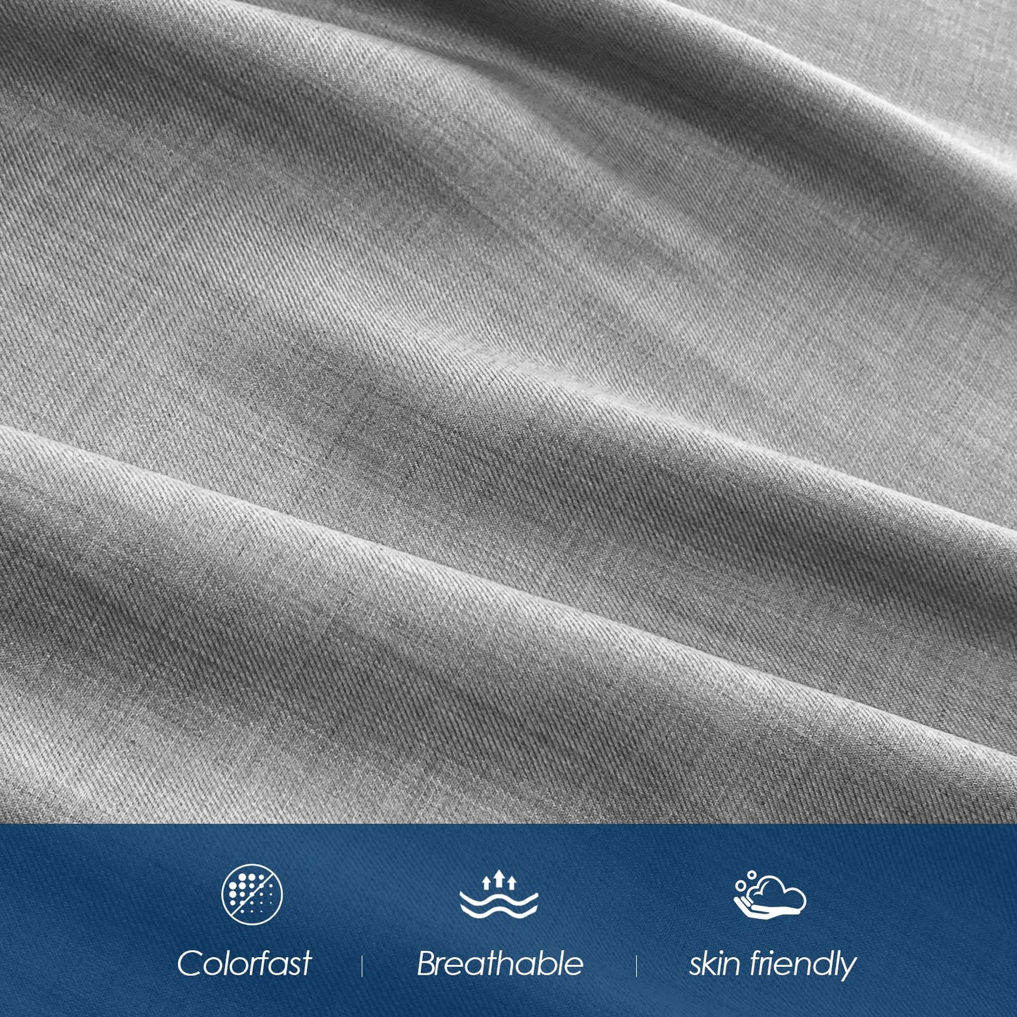 Grey Heather - Soft and Cozy Viscose Bamboo 4 Pcs Sheet Set