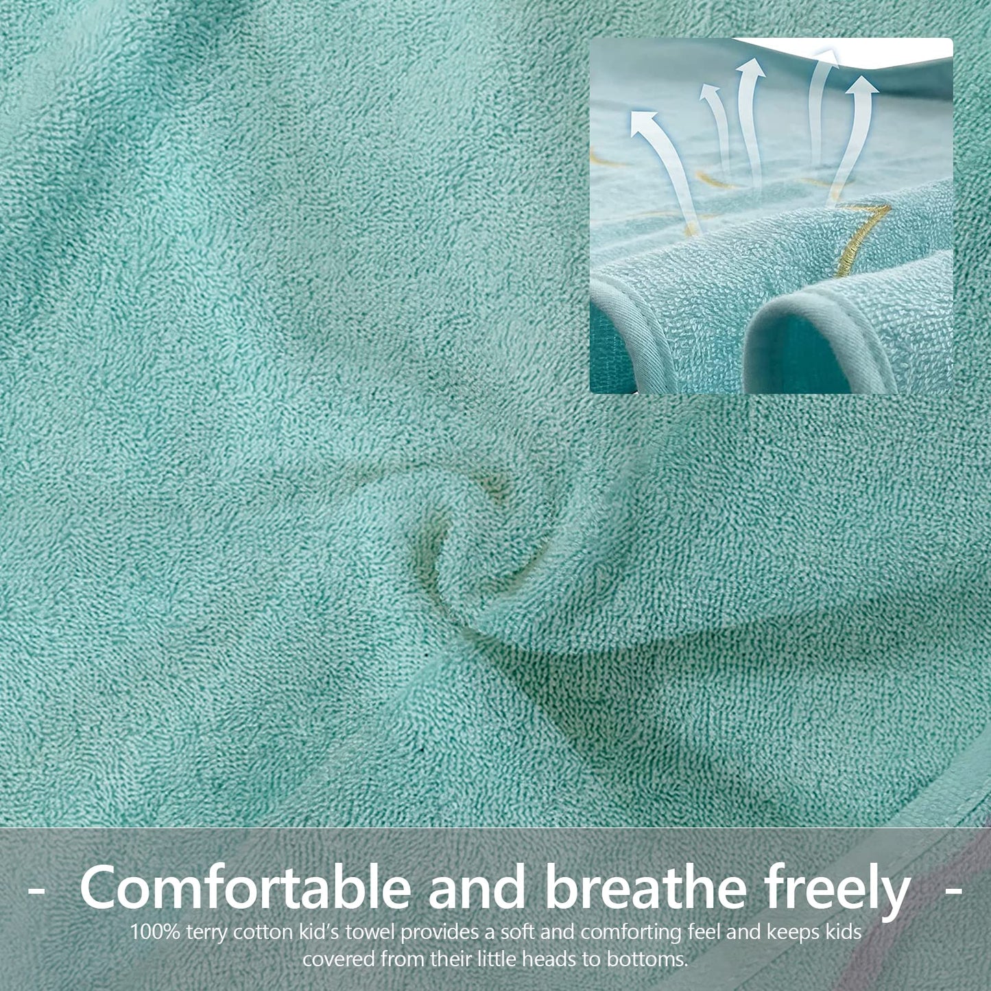 Kids Hooded Bath Towel - Blue Mermaid - Style Quarters