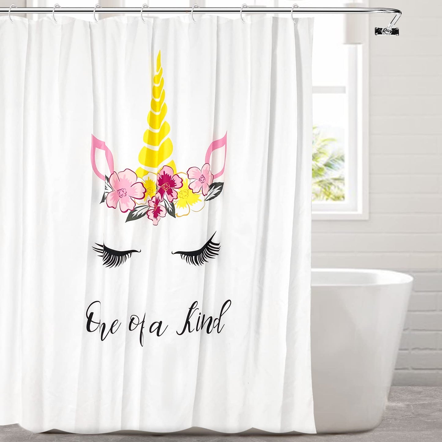 White-1 Shower Curtain-White Shower Curtain Cute Shower Curtains for Bathroom Fabric Shower Curtain 72x72 Inch Shower Curtain Boho Shower Curtain Floral Shower Curtain - Style Quarters