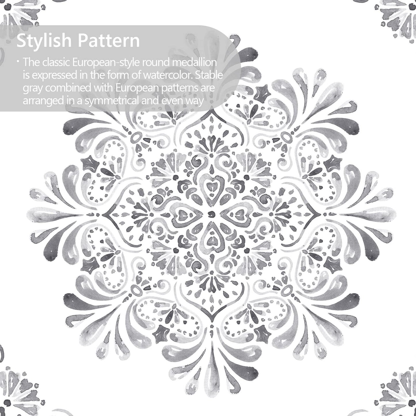 White Pattern 4 Pcs Comforter Set Includes 1 Comforter, 2 Pillowcases and 1 Decorative Pillow