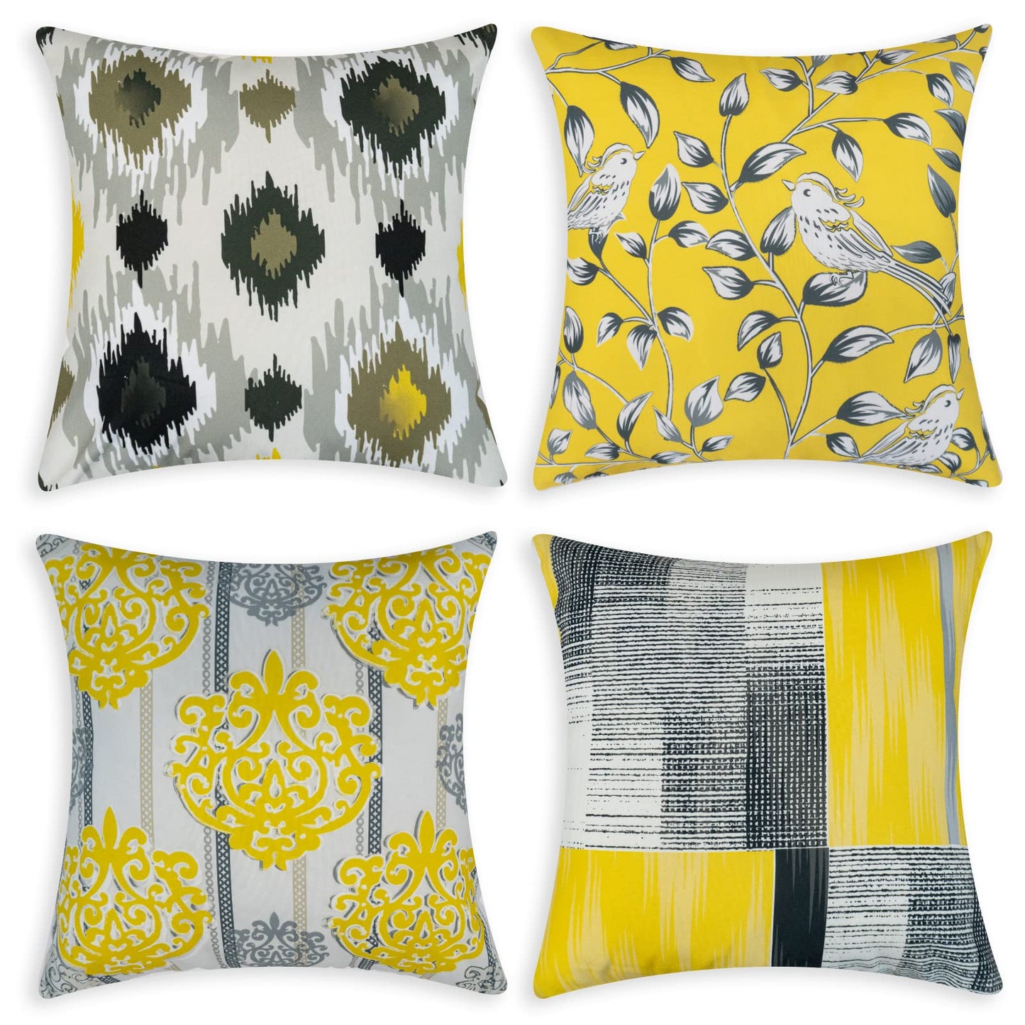 Decorative Throw Pillow Covers Set of 4 Square Cushion Case with zipper