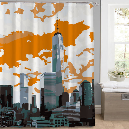 Style Quarters Shower Curtain-City Shower Curtain 72x72 Inch Bath Curtain Design Shower Curtain Fashion Shower Curtain Fabric Shower Curtain Waterproof Shower Curtain Western Shower Curtain