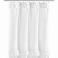 White Ruffle Shower Curtains for Bathroom