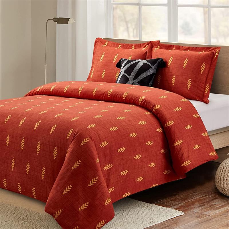 Comforter set Modern Patterns 100% Microfiber Polyester 4pcs Bed Comforter Set Includes 1 Comforter 2 Pillowcases and 1 Decorative Pillow