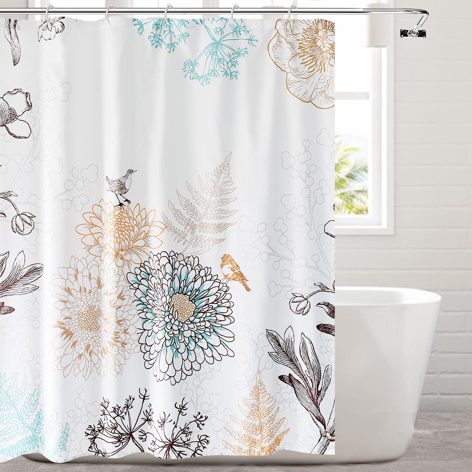 All Colors Shower Curtain - Shower Curtain with 72x72 Inch Modern Shower Curtains for Bathroom Blue Shower Curtain Clear Shower Curtain Fabric Shower Curtain Farmhouse Shower Curtain - Style Quarters