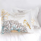 Comforter Set Flowers and Birds Printing 100% Cotton 7pcs Bed Comforter Set Includes 1 Comforter 2 Shams 2 Euro Shams 2 Decorative Pillow