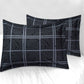Grey Plaid 4 Pcs Comforter Set Includes 1 Comforter, 2 Pillowcases and 1 Decorative Pillow