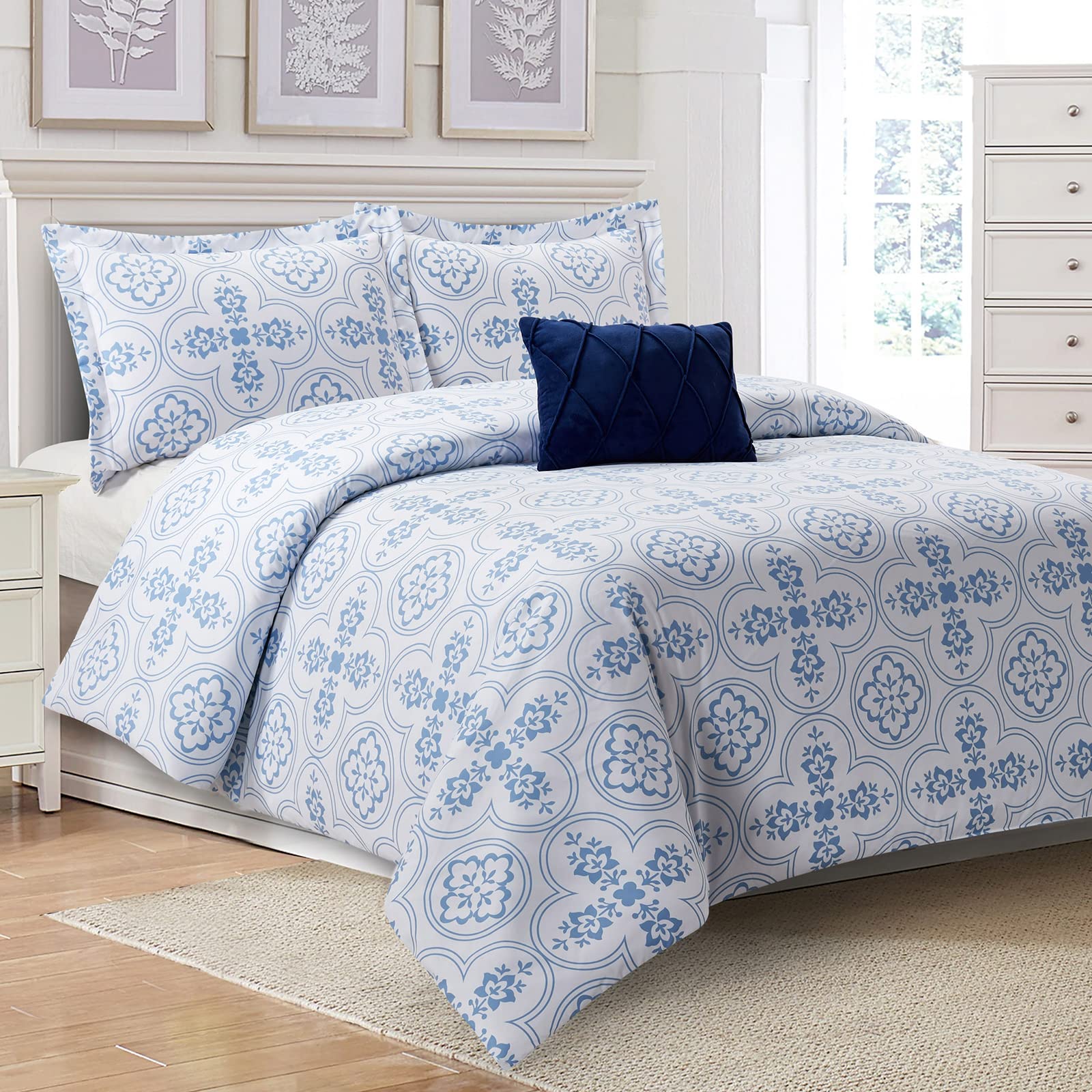 Royal Blue Pcs Comforter Set Includes Comforter, Pillowcases