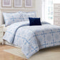 Royal Blue 4 Pcs Comforter Set Includes 1 Comforter, 2 Pillowcases and 1 Decorative Pillow