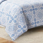 Royal Blue 4 Pcs Comforter Set Includes 1 Comforter, 2 Pillowcases and 1 Decorative Pillow