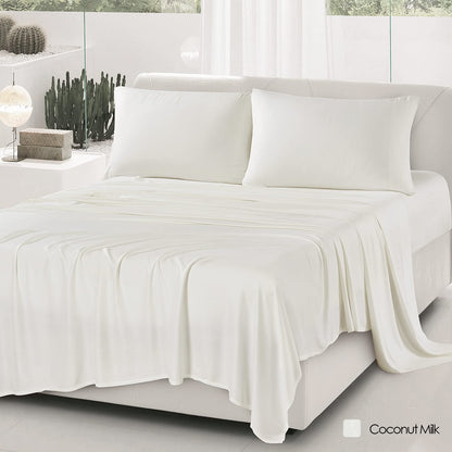 Coconut Milk - Soft and Cozy Viscose Bamboo 4 Pcs Sheet Set