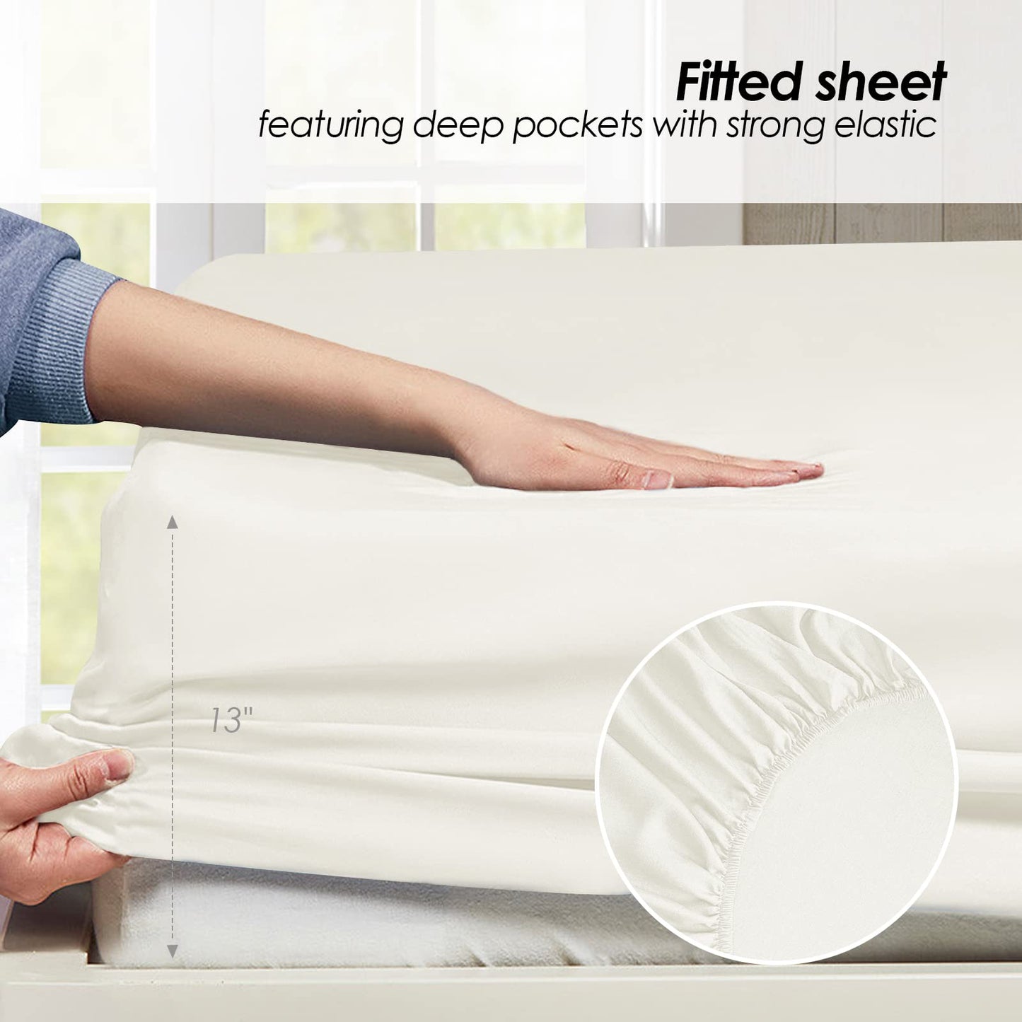 Coconut Milk - Soft and Cozy Viscose Bamboo 4 Pcs Sheet Set