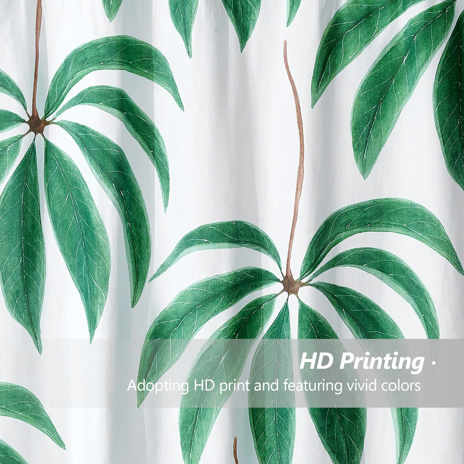 Bathroom Floral Shower Curtain,colorful Leaf Curtains Bathroom