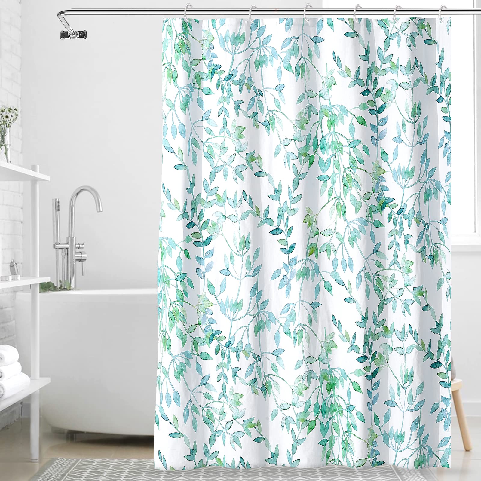 Mint green shower clearance curtain