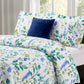 Leaf Pattern 4 Pcs Comforter Set Includes 1 Comforter, 2 Pillowcases and 1 Decorative Pillow