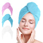 Fast Drying Hair Towel Wrap 3pcs Pink White Blue 24 x10 inch