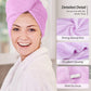 Fast Drying Hair Towel Wrap 3pcs Pink White Blue 24 x10 inch