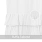 White Ruffle Shower Curtains for Bathroom